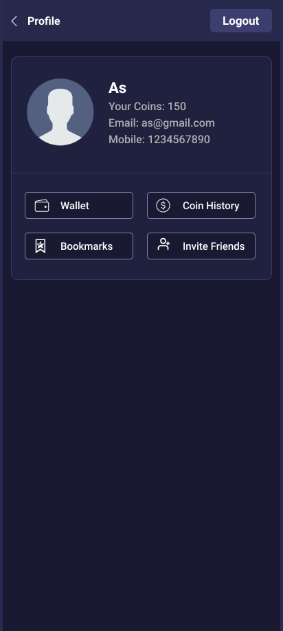 Profile Screen Overview