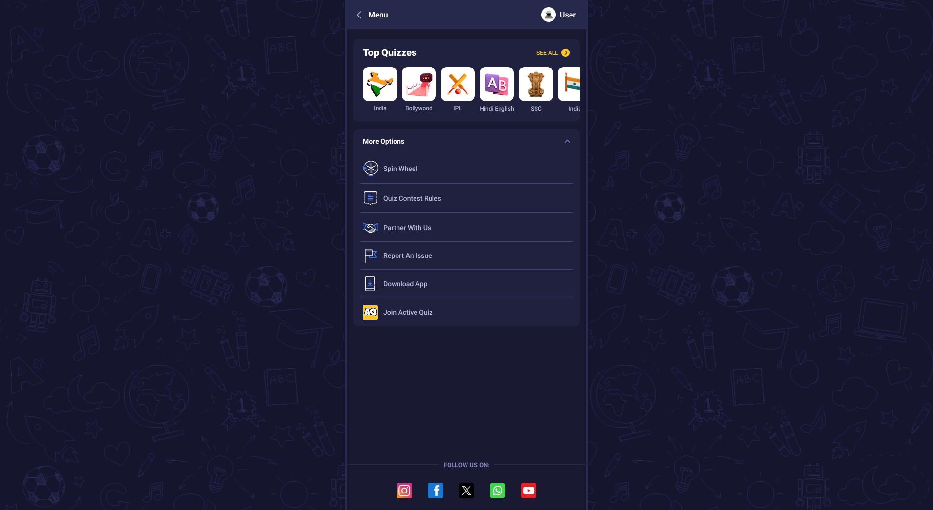 Menu Overview