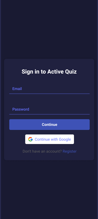 Login Screen