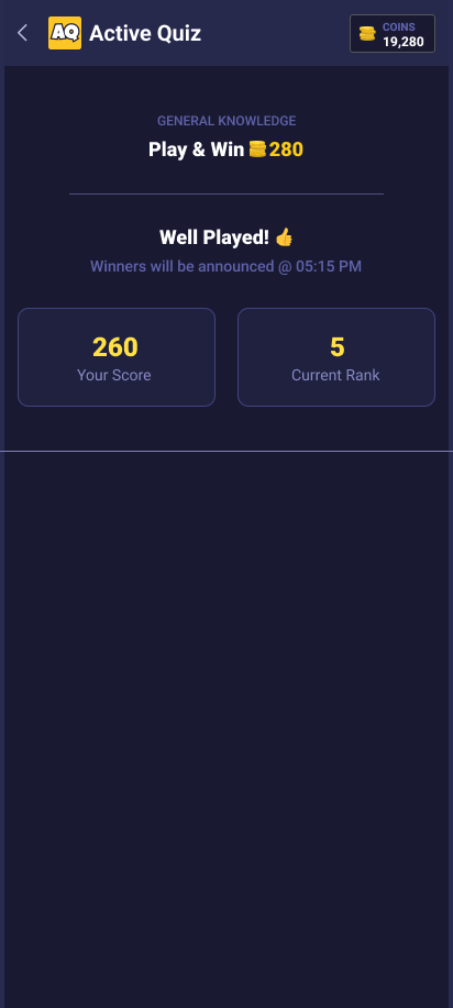 Results Screen