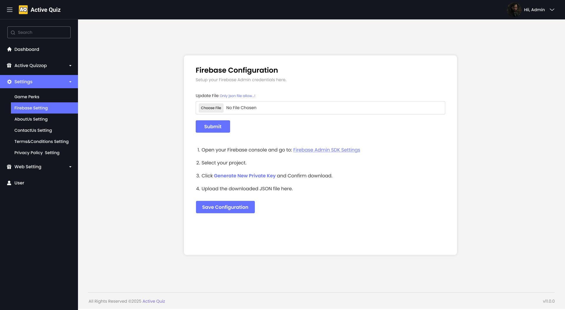 Firebase Configuration