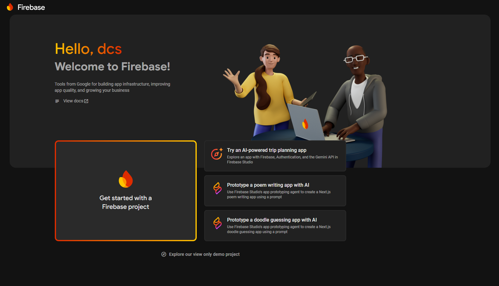 Firebase Console Add Project
