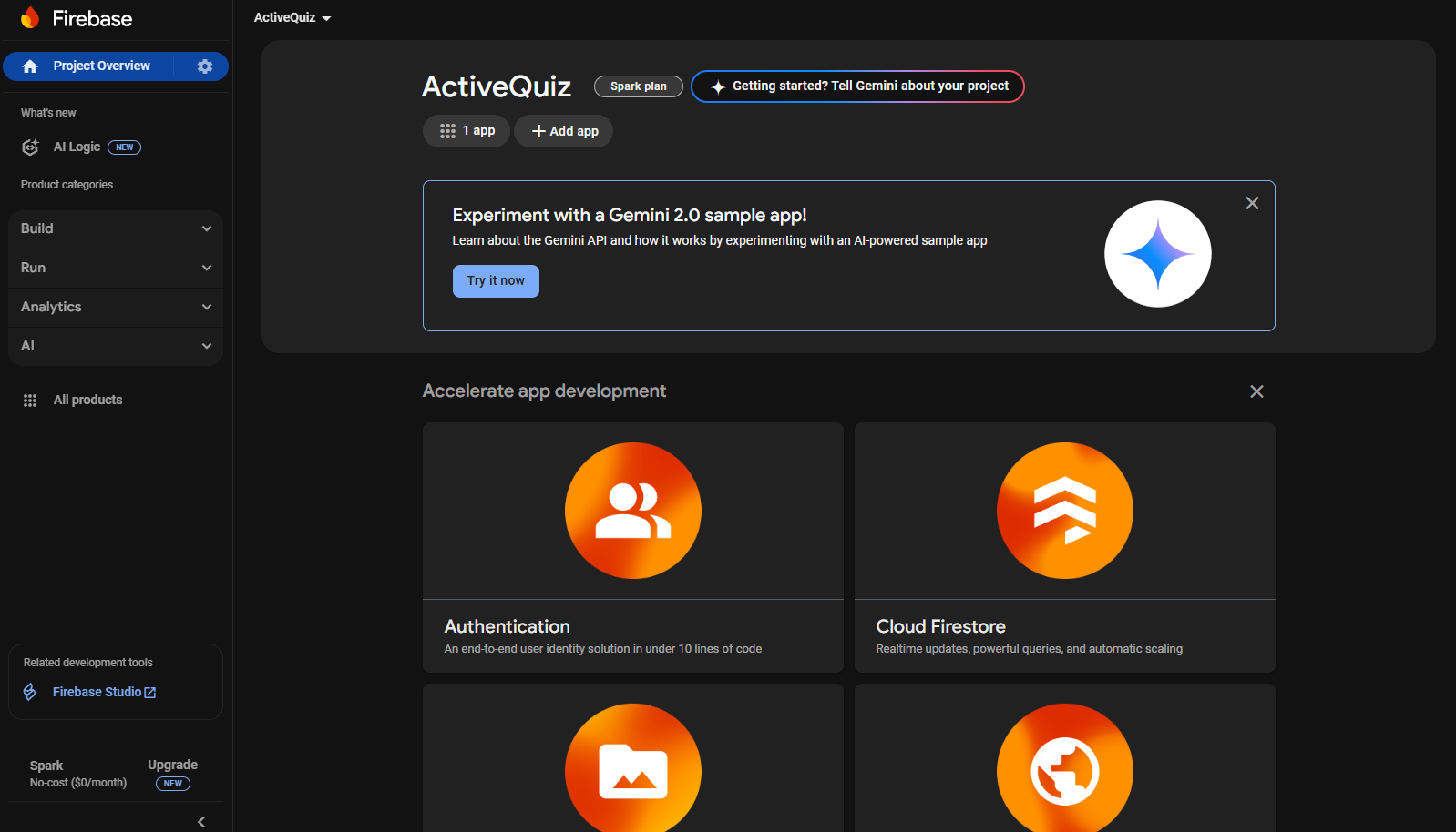 Firebase Authentication Section