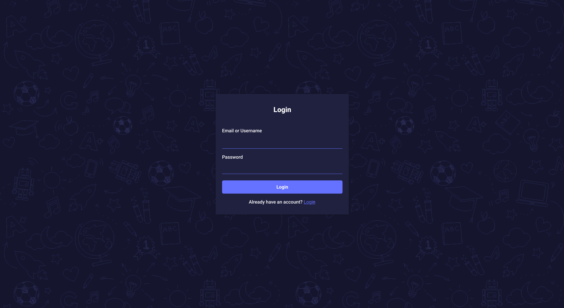 Login Screen