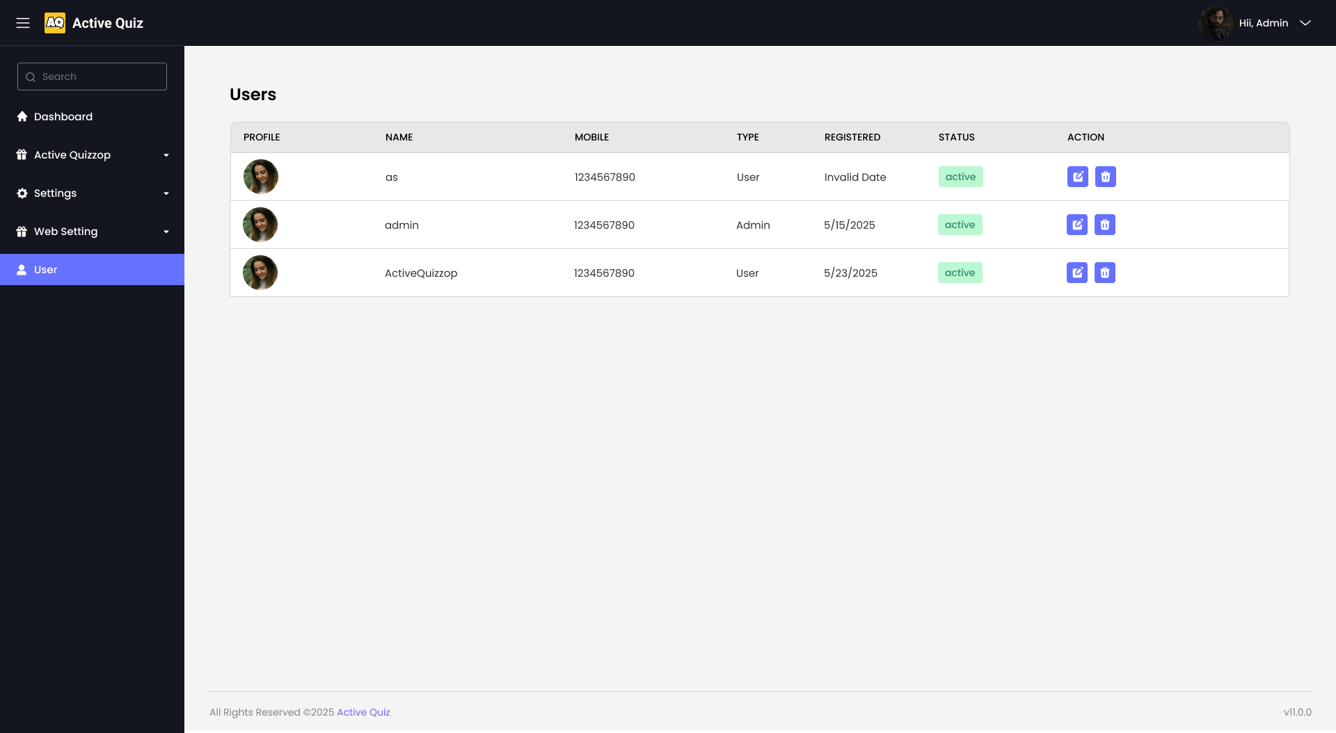 User Module